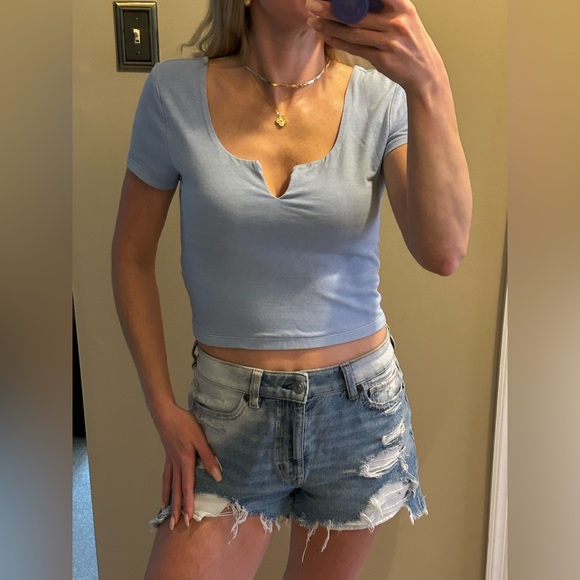 Aeropostale Blue Baby Tee - Picture 3 of 8